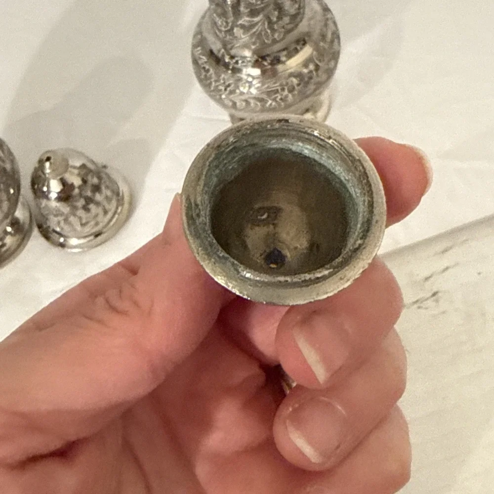Vintage Etched Silver Plated 4